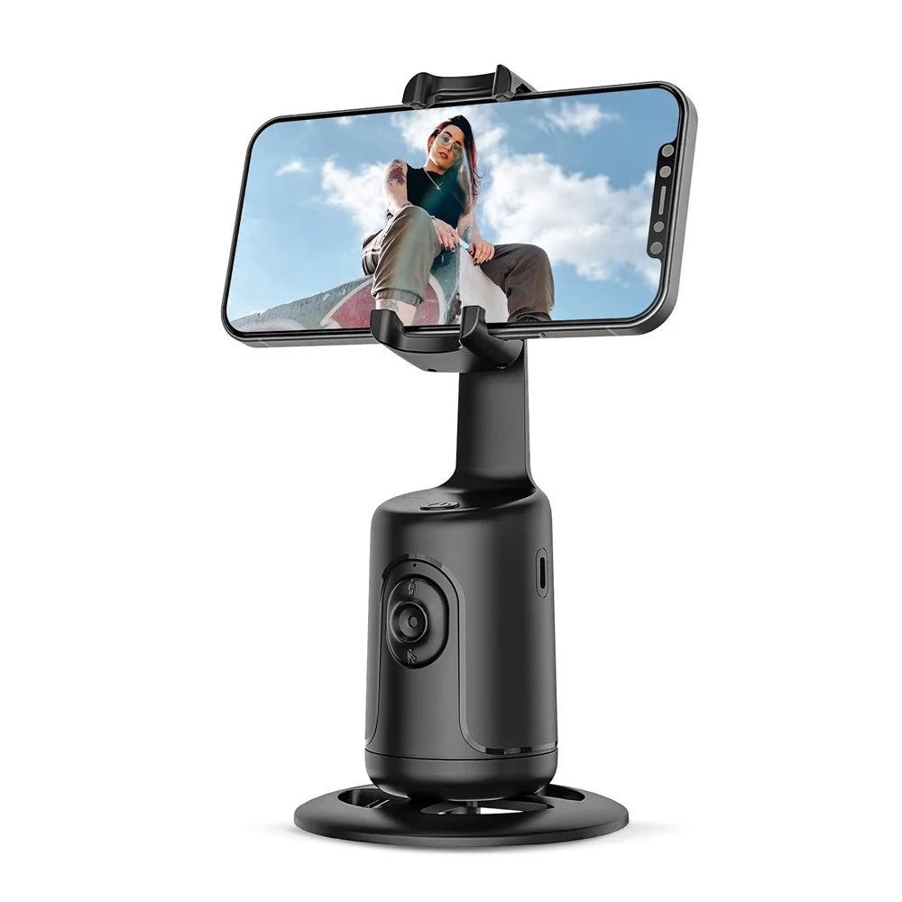 Auto Face Tracking Phone Holder 360° Rotation Motion Tracking Mount Selfie Stick Tripod