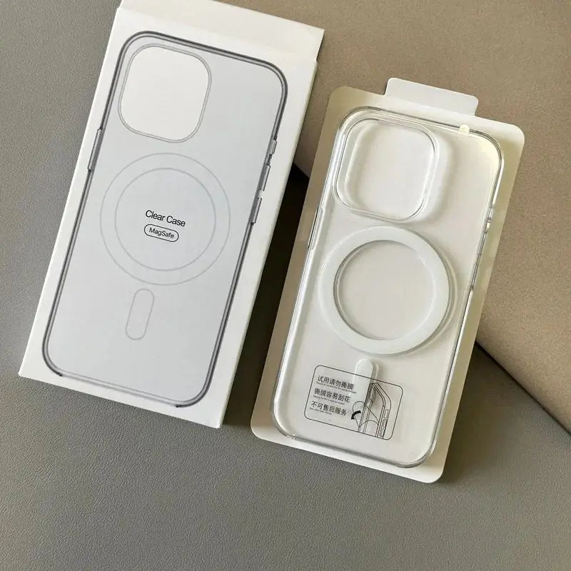Original Animation Magnetic MagSafe Phone Case for iPhone 17 16pro max 14 15 Pro 13 16 Wireless Charge Transparent Hard PC Cover