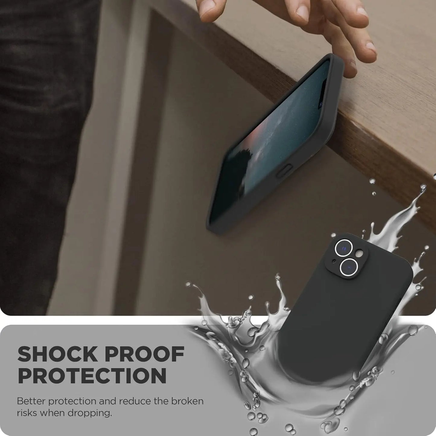 Shockproof Black Phone Case For iPhone 16 15 Pro Fundas For iphone 11 12 13 14 Pro Max 15 Plus Camera Protection Back Cover Case