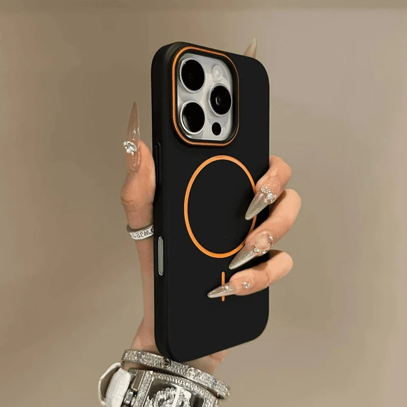 Luxury Magsafe Wireless Charging PC Phone Cases For iPhone 12 13 14 15 16 Pro Max Plus Matte Magnetic Bumper Cases Cover