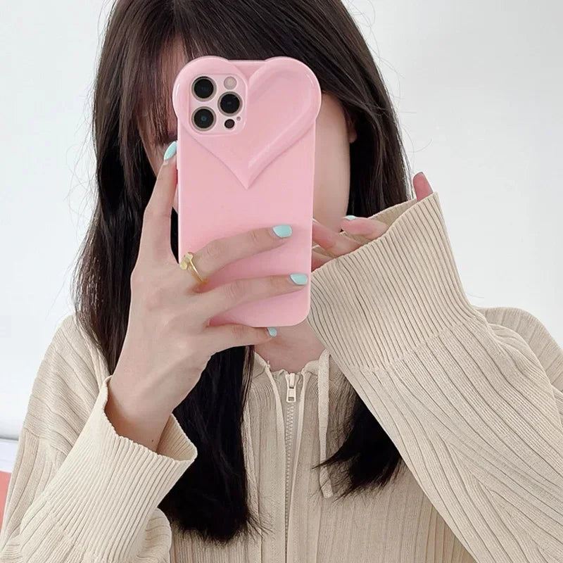 Love Heart Protect Lens Phone Cases For IPhone 17 16 Pro Max 15 14 13 12 11 Pro Xs XR 7 8 Plus SE2/SE3 TPU Shockproof Back Cover