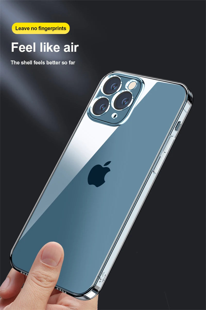 Transparent Phone Case For iPhone 11 12 13 14 15 Pro Max Case Silicone Soft Cover For iPhone X XS Max XR 8 7 Plus Back Cover