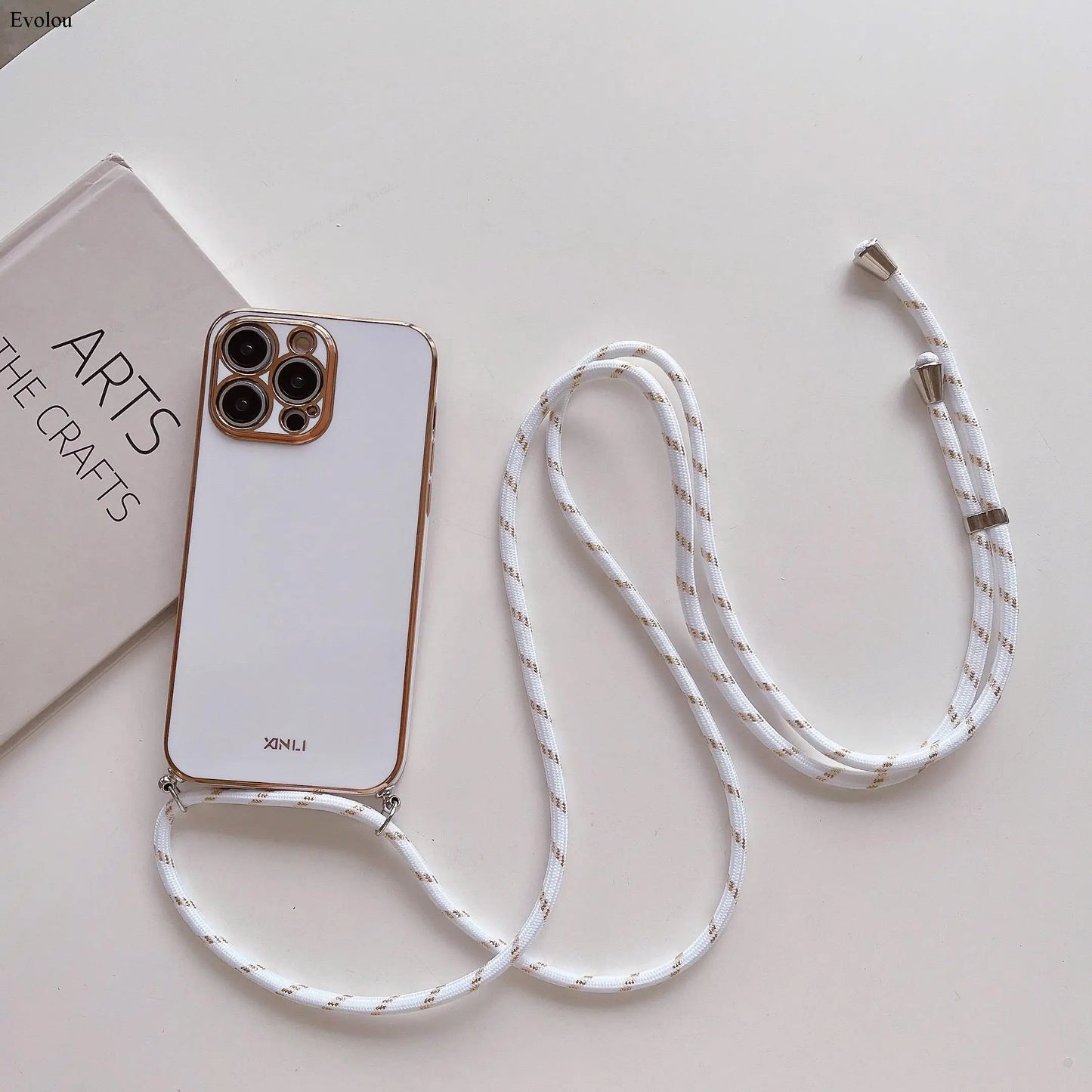 Crossbody lanyard Plating Phone Case For Nothing Phone 2 Soft TPU Lens protection Shockproof Back Cover For Nothing Phone 3A Pro