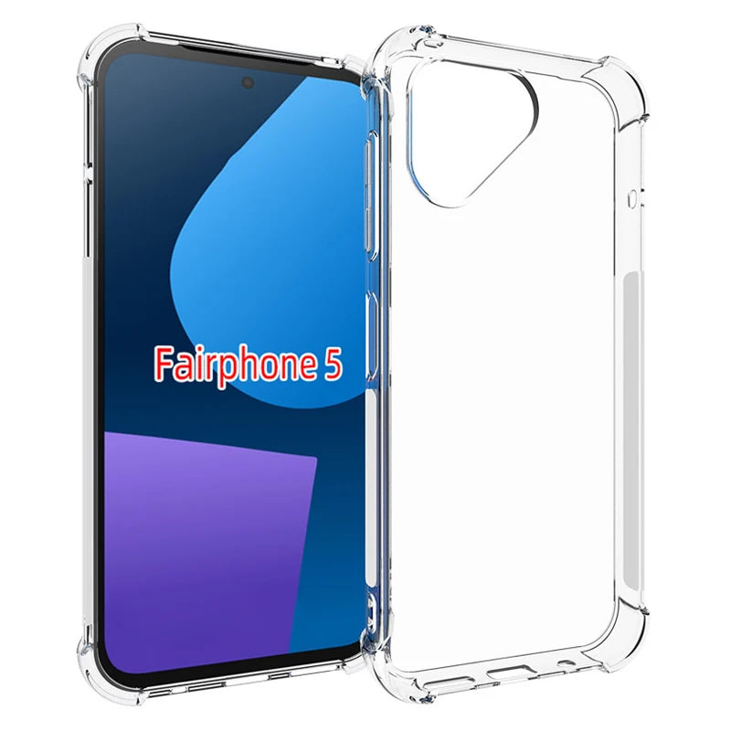 For FairPhone 5 6 Case Air Cushion Shockproof Airbag Clear Silicone TPU Back Cover Soft Phone Case for Fair Phone Fairphone 5 6