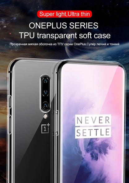 Transparent Phone Cases For OPPO Oneplus 11 10 7 6T 8 9 Pro Shockproof Silicone TPU Case For Oneplus 7T 6 Pro Soft Back Cover
