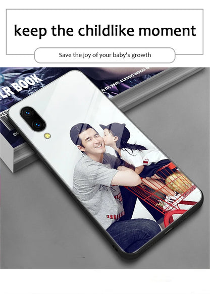 Customized DIY Photo Phone Cases For iphone 8 Plus 7 X XS Max XR Glass Silicone Cover SE 2020 DIY Personal Pictures Name Design