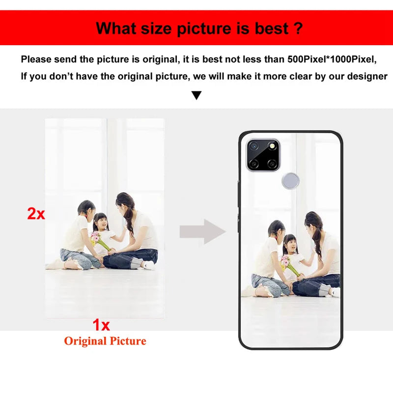 Customized DIY Photo Phone Cases For iphone 8 Plus 7 X XS Max XR Glass Silicone Cover SE 2020 DIY Personal Pictures Name Design