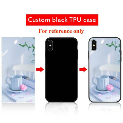 Customized DIY Photo Phone Cases For iphone 8 Plus 7 X XS Max XR Glass Silicone Cover SE 2020 DIY Personal Pictures Name Design