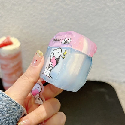 Earphone Case For Airpods 1 2 3 4 Pro 2 Cute Cartoon Peanut Snoopy Wireless Bluetooth Headset Protective Cover With Key Chain