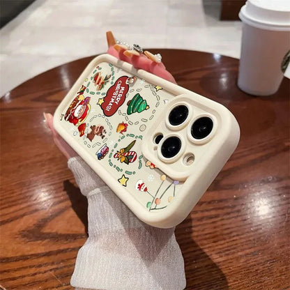 Christmas Elk Silicone Phone Cases For Motorola Moto G30 G05 G34 G04 G24 G14 G15 G22 G04S E32 E13 E40 E14 E22 G9 G Play 2025