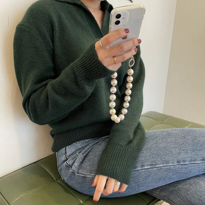 Pearl Bracelet Chain Phone case For iPhone 16 15 14 13 12 11 Pro X XS Max XR 7 8 Plus Shockproof Protection Cover