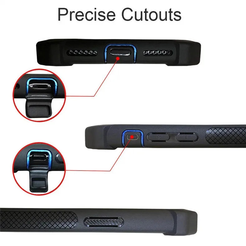 Heavy Duty Protection Urban Doom Armor PC+TPU Case for iPhone 16 15 14 13 12 11 Pro Max Plus Transparent Shockproof Cover