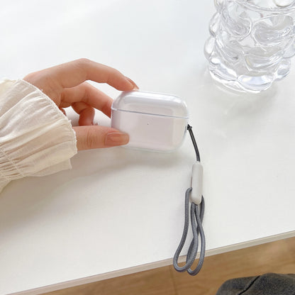 Clear Soft TPU Earphone Case for Airpods 4 3 2 1 Pro Pro2 Pro 3 Shockproof with Lanyard Strap for Airpods 4 Charging Case Cover