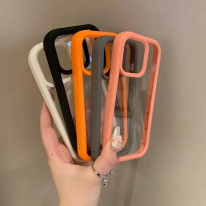 Luxury Transparent Candy Phone Case For iPhone 17 Air 11 12 13 14 15 16 17 Pro Max Plus Shockproof Clear Bumper Cases Cover