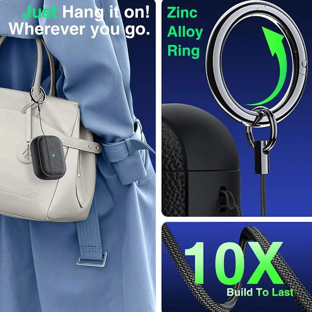 For AirPods Pro 3 Case Cover with Metal Buckle Luxury TPU Protective Full Cover Case Shockproof Scratchproof