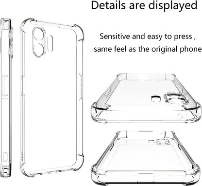 Soft TPU Transparent Phone Case for Nothing Phone 2 1 5G Shockproof Airbag Protective Clear Cover Shell Capa Fundas