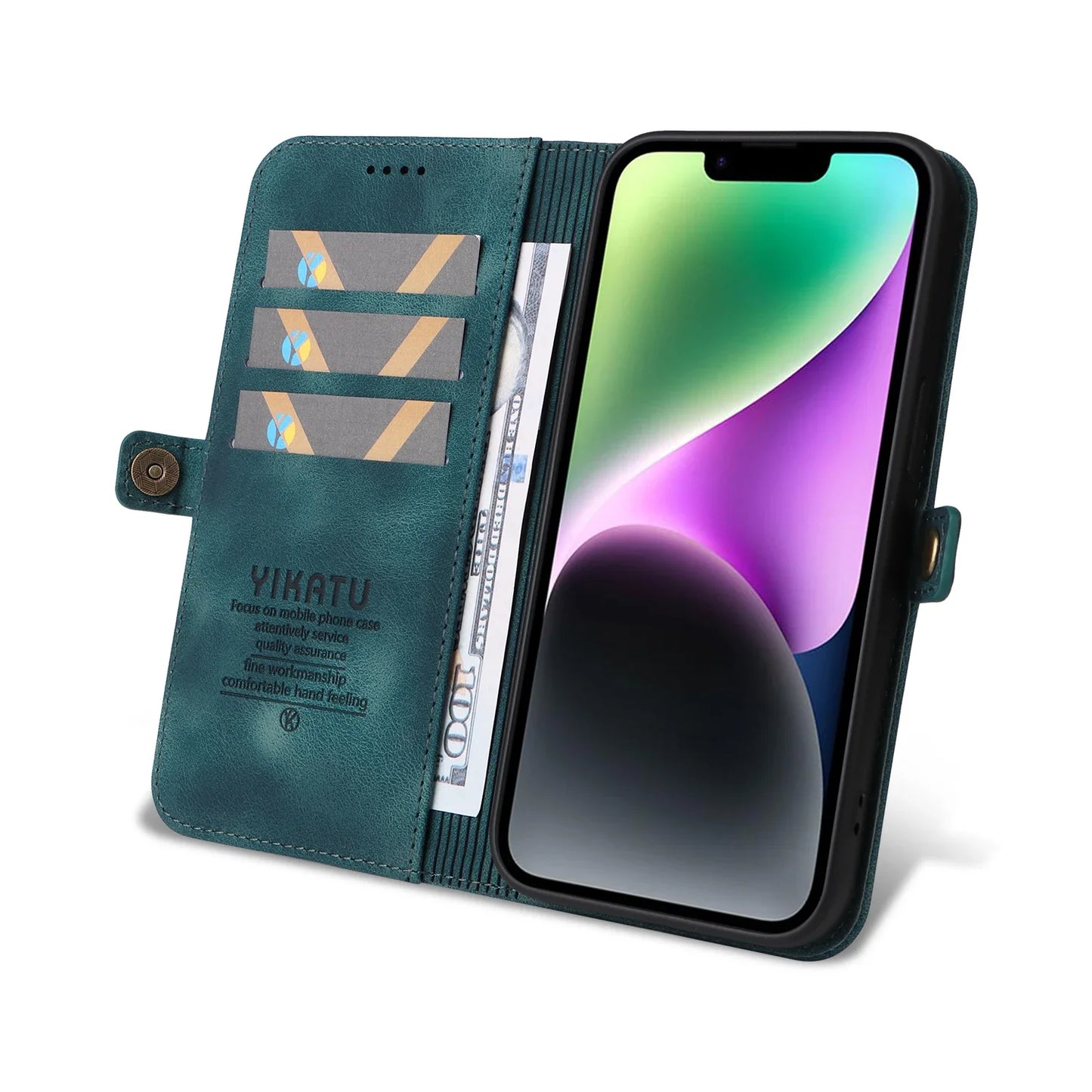 Business Leather Cases for iPhone 16 15 14 13 12 11 Pro Max Plus mini XS XR SE 2020 2022 16e Case Cover coque Flip Wallet Phone