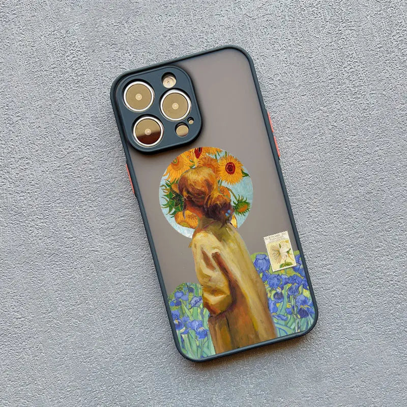 Art Painting Phone Cases For iPhone 11 12 13 14 15 16 Pro Max 15 14 Plus 13 12 Mini X XS XR 7 8 Plus SE2 Shockproof Case Cover