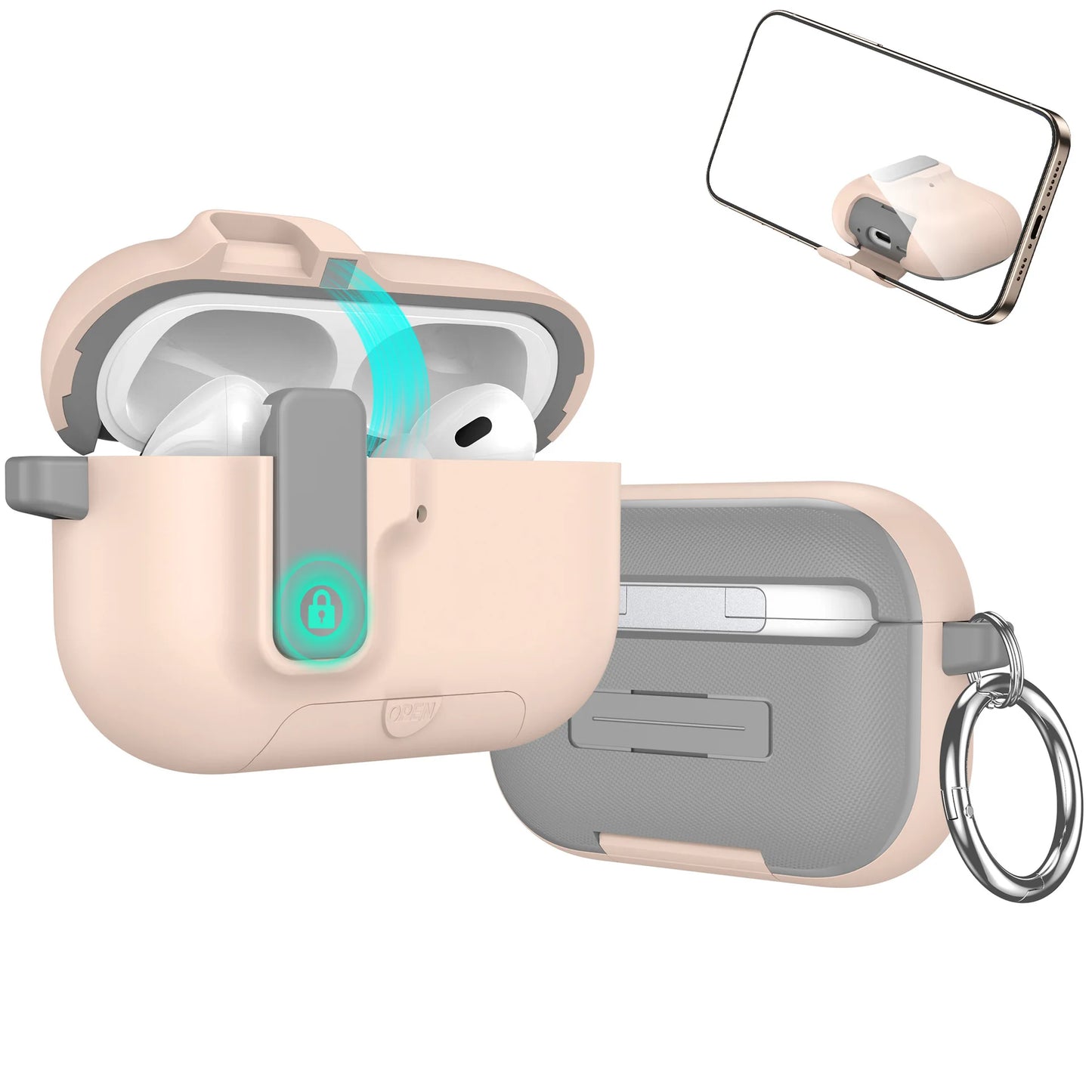 Earphone Cover For AirPods Pro 3 Case Full Body Shockproof Protective Mobile Phone Holder Style with Keychain For AirPods Pro 3