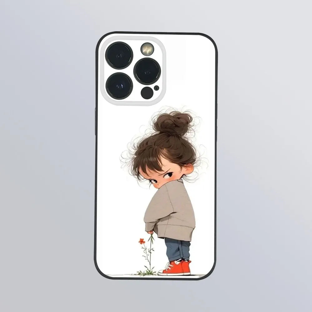 Cute Angry Little Girl Frosted Phone Case For IPhone 16 Pro Max by Quickfindgoods. Store