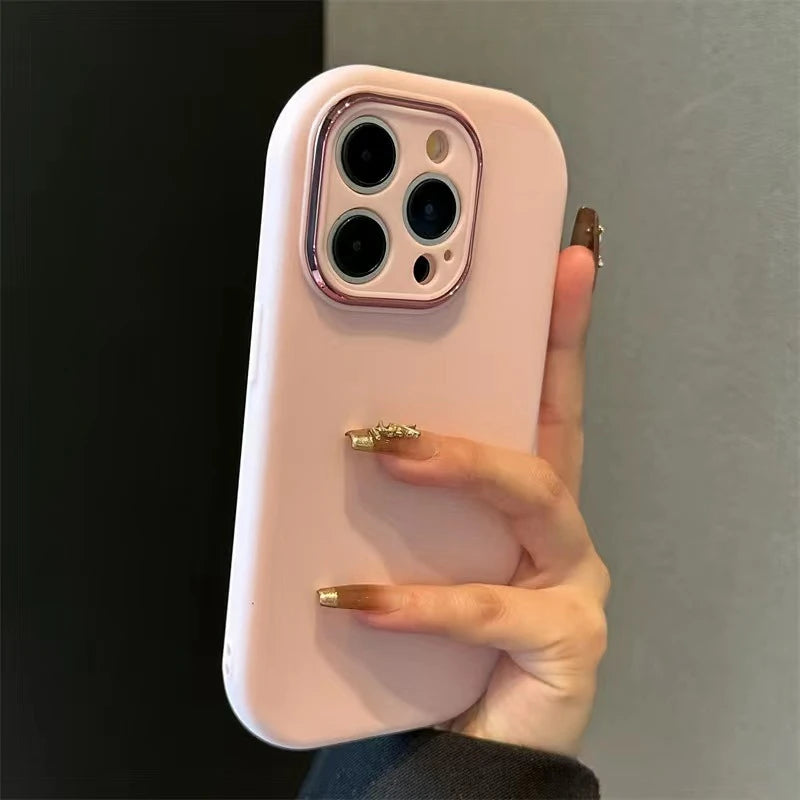 Cute Soft Silicone Candy Color Phone Case For iPhone 17 Air 11 12 13 14 15 16 Pro Max Plus Shockproof Bumper Back Cases Cover
