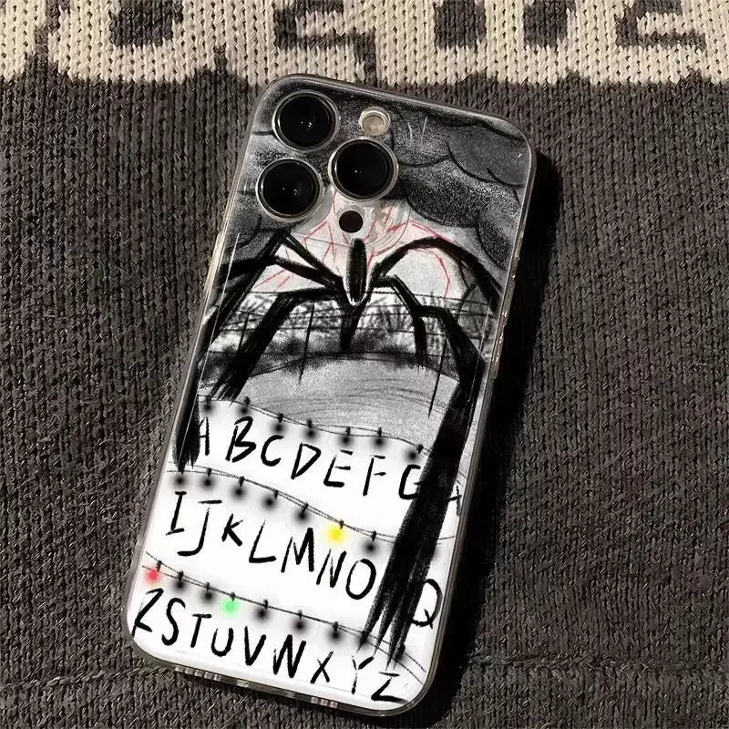 Strange Things Letters A-Z Phone Cases For iPhone 16 15 14 13 12 11 Pro Max XR 8 7 Plus 13 12 Mini Soft Transparent Cover