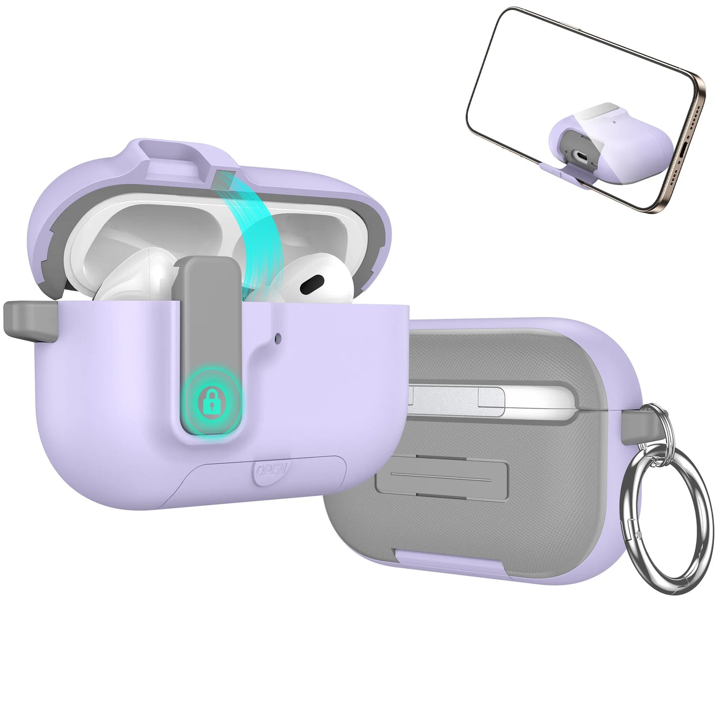 Earphone Cover For AirPods Pro 3 Case Full Body Shockproof Protective Mobile Phone Holder Style with Keychain For AirPods Pro 3