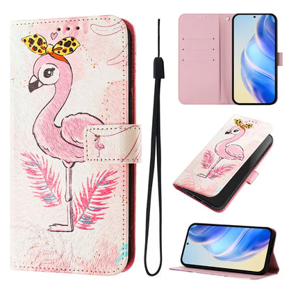 13 Leather Phone Case For iPhone 13 12 Mini 11 Pro 13Pro 12Pro Max 11Pro Coque Flip Cover Wallet Magnetic Painted Cases Cat Bear
