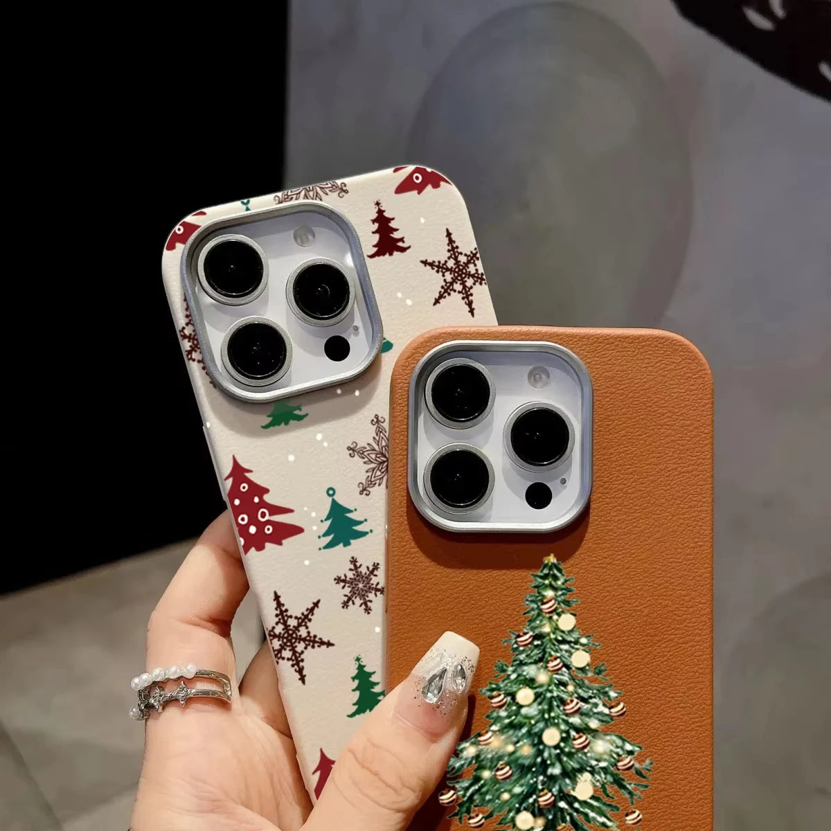 Christmas Tree Cartoon Cute Phone Case For iPhone 11 Cases iPhone 13 12 14 15 16 Pro Max 7 8 Plus X XS XR SE2 Shockproof Cover