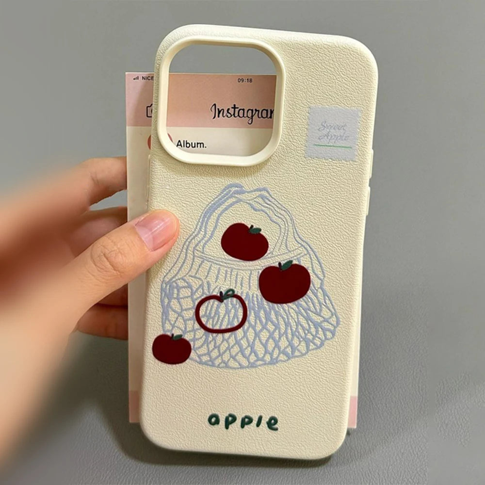 INS Leather Phone Case For IPhone 16 Pro Max Case IPhone 11 12 13 14 15 Pro MaxShockproof Soft Silicone Cover Case Funda Bumber