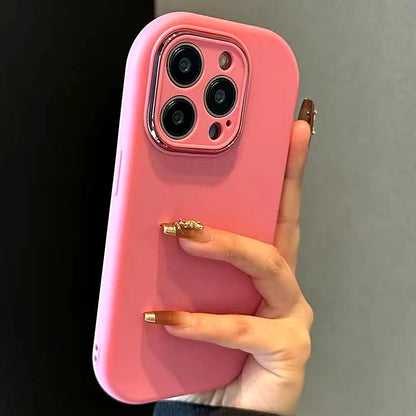 Cute Soft Silicone Candy Color Phone Case For iPhone 17 Air 11 12 13 14 15 16 Pro Max Plus Shockproof Bumper Back Cases Cover