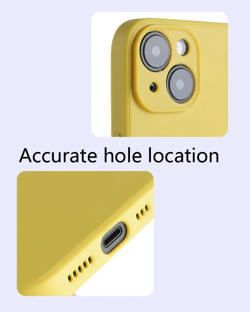 Liquid Silicone Phone Case for iphone 13 mini 14 15 Pro Max 15 Plus Candy Color Soft Back Cover Cases