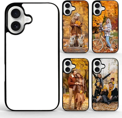 sublimation blank phone cases for iphone 16 15 14 13 12 11 15 pro max Soft Rubber + Hard PC Anti-Slip Printable Heat Press