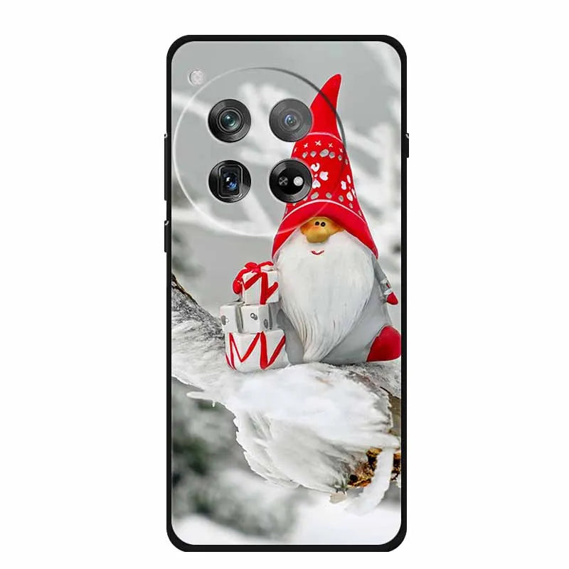 Christmas Phone Cases For Oneplus 12 12R 13 Case Black TPU Silicone For OnePlus 13 5G  TPU Protective Soft Cover 1+12 1+12R 1+13