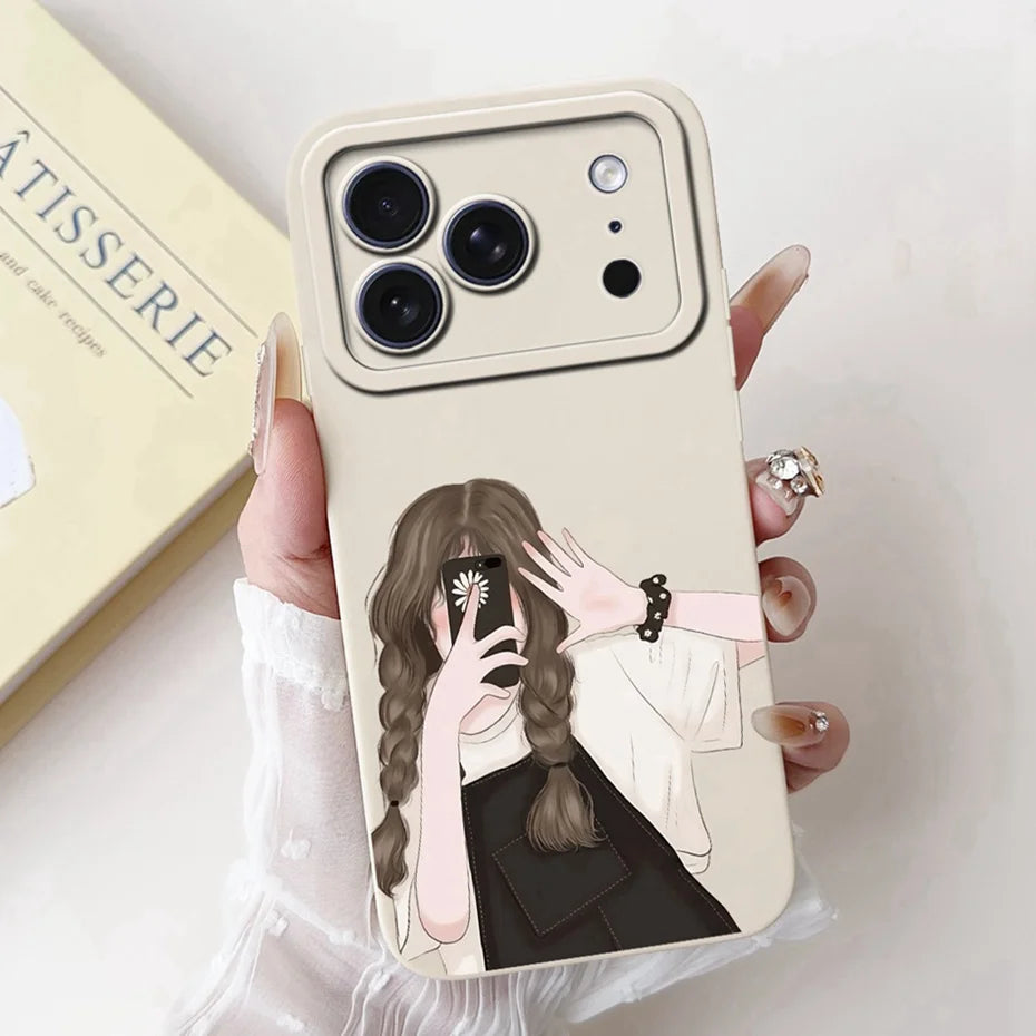 Cute Cartoon Phone Case For iPhone 17 Pro Max 17 Air Soft Silicone Shockproof Cases For iPhone17 17Pro 17Air Covers Bumpers