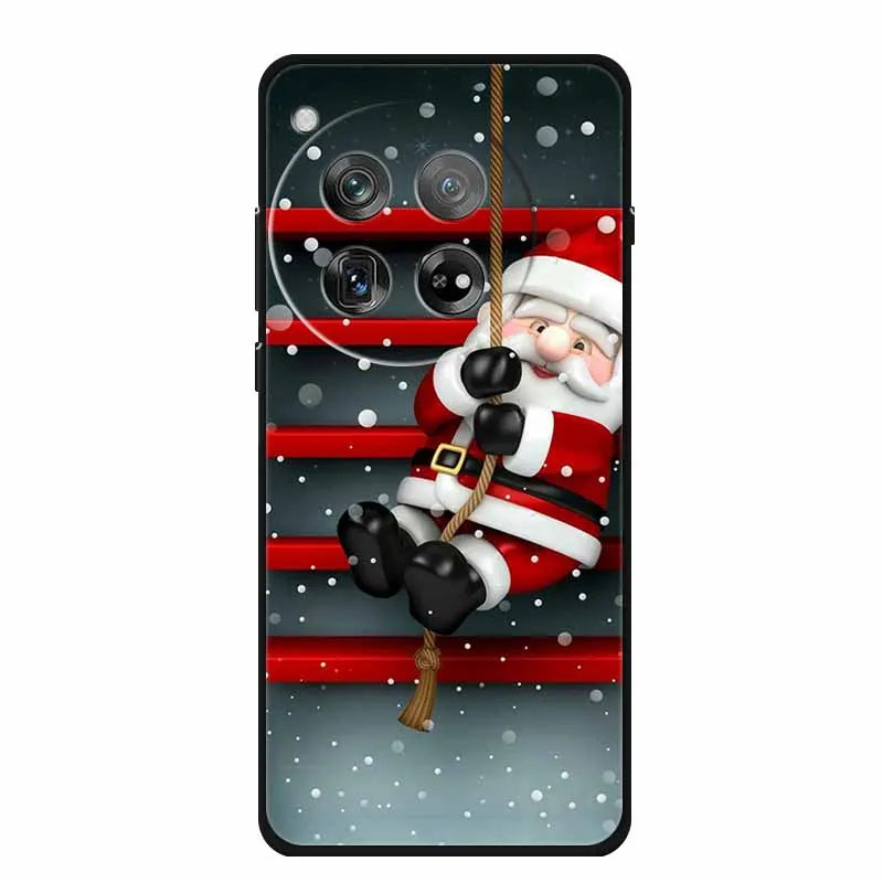 Christmas Phone Cases For Oneplus 12 12R 13 Case Black TPU Silicone For OnePlus 13 5G  TPU Protective Soft Cover 1+12 1+12R 1+13