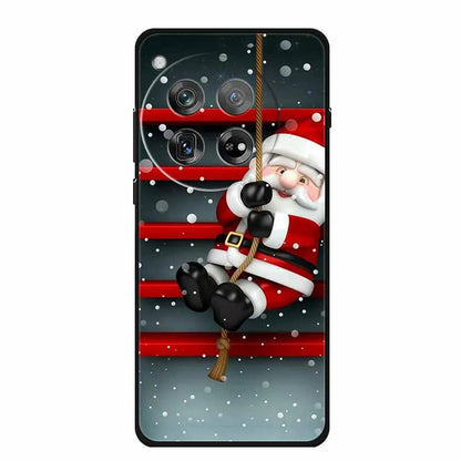 Christmas Phone Cases For Oneplus 12 12R 13 Case Black TPU Silicone For OnePlus 13 5G  TPU Protective Soft Cover 1+12 1+12R 1+13