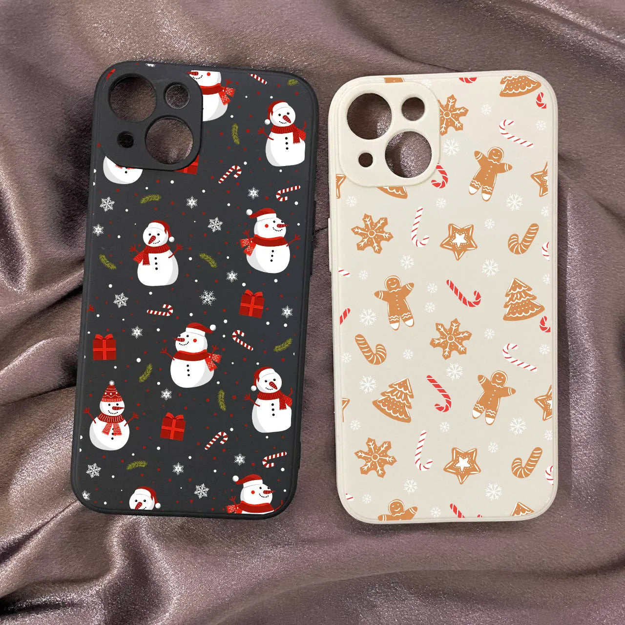 Christmas Snowman Graphic Phone Case For iPhone 17 16 15 14 11 13 Pro Max 12 Mini 7 8Plus Cute Soft Silcone Cover Shell Gifts