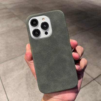 Phone Case For iPhone 16 15 14 13 12 11 Pro Max Plus Suede Leather Cases Matte Silicone Soft Shockproof Cover Fashion by Quickfindgoods. Store