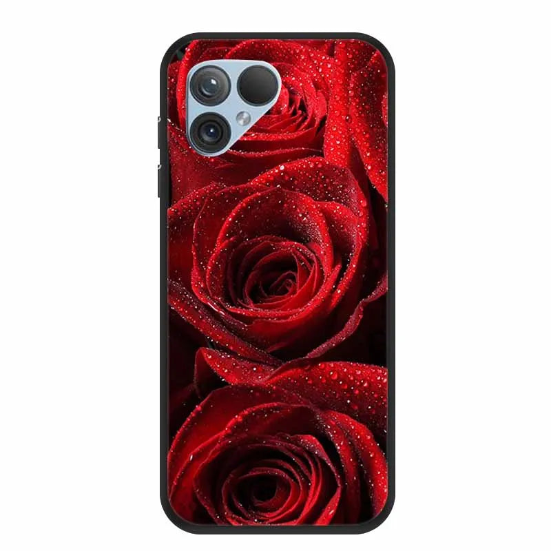 For Fairphone 5 Case 6.46" TPU Soft Silicone Bumper Luxury Back Cover Phone Cases for Fairphone5 5G Flower Cute Shockproof Coque