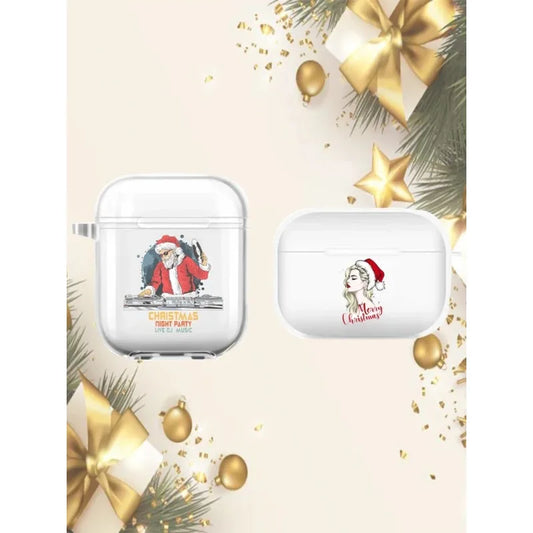 Christmas Santa Elk Earphone Case for Airpods 4th 3rd 2 Pro Shockproof Cover for Airpod 2 3 1 Protective Accessorie Shell Fundas