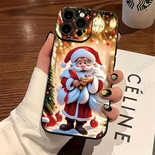 New Christmas-themed Santa Claus pattern creative best-selling phone case - suitable for iPhone 11/12/13/14/15/16/17 Pro Max/Plu
