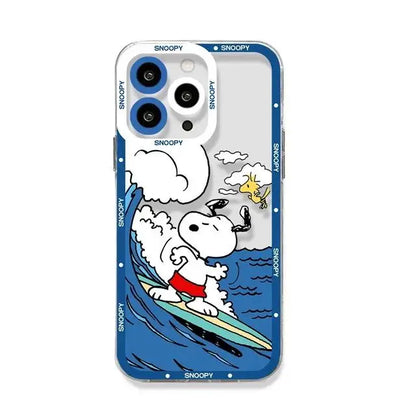 Cute Snoopy Phone Case for Iphone 17 16 15 Pro Max 11 12 13 14 Pro Max 16 14 Plus 12 13 Mini 17 Pro Clear Transparent Soft Cover