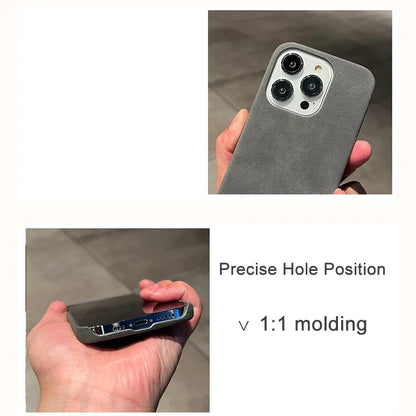 Phone Case For iPhone 16 15 14 13 12 11 Pro Max Plus Suede Leather Cases Matte Silicone Soft Shockproof Cover Fashion by Quickfindgoods. Store