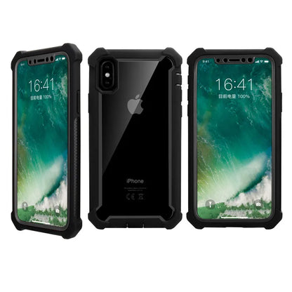 Heavy Duty Protection Urban Doom Armor PC+TPU Case for iPhone 16 15 14 13 12 11 Pro Max Plus Transparent Shockproof Cover