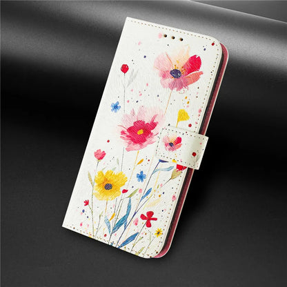 13 Leather Phone Case For iPhone 13 12 Mini 11 Pro 13Pro 12Pro Max 11Pro Coque Flip Cover Wallet Magnetic Painted Cases Cat Bear