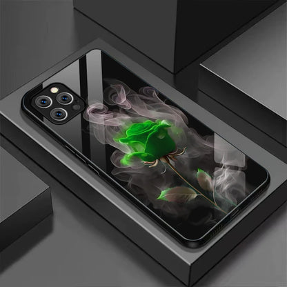 Suitable For [iPhone 11 12 13 14 15 16 Pro Max Plus Mini] Glass Phone Case Cover,Protect Soft Cover Cases