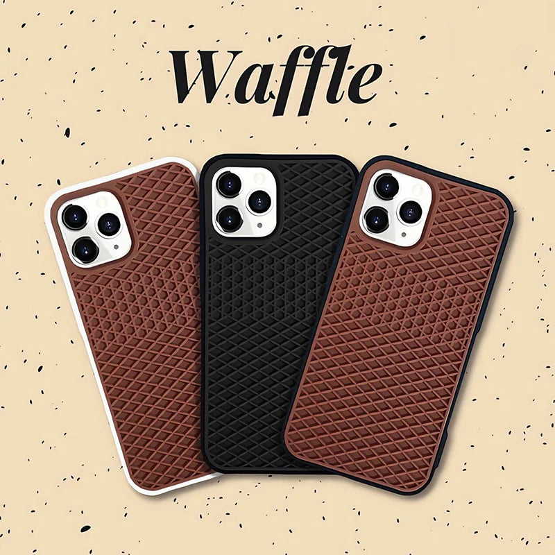 Waffle Shoe Sole Phone Case For iPhone 17 16 15 14 13 12 11 Pro Max Plus Mini X XR XS 6 7 8 Cases Silicone Back-Van-case Cover