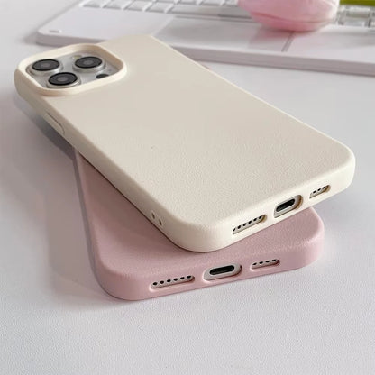 Fashion Liquid Silicone Leather Soft Phone Cases For iPhone 16 15 14 13 12 11 Pro Max 14 Plus Soft Shockproof Bumper Back Cover