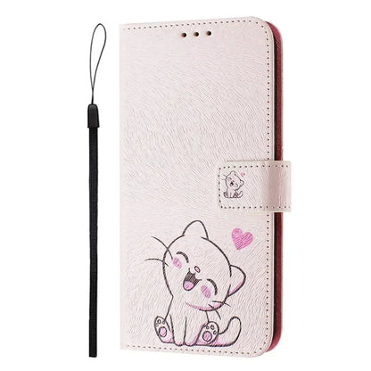 13 Leather Phone Case For iPhone 13 12 Mini 11 Pro 13Pro 12Pro Max 11Pro Coque Flip Cover Wallet Magnetic Painted Cases Cat Bear